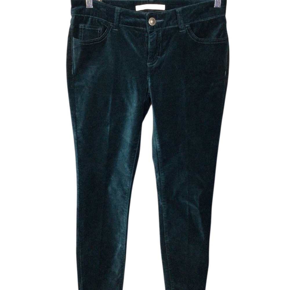 Lauren Conrad Blue Teal Velvet Straight Leg Pants Size 6